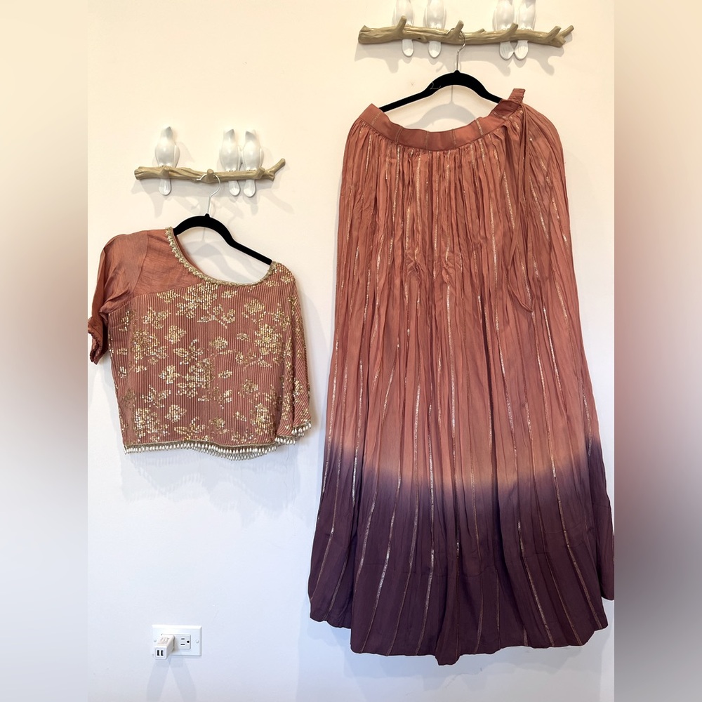 Indian Fusion ombré Lehenga! Brand new never worn. Size small